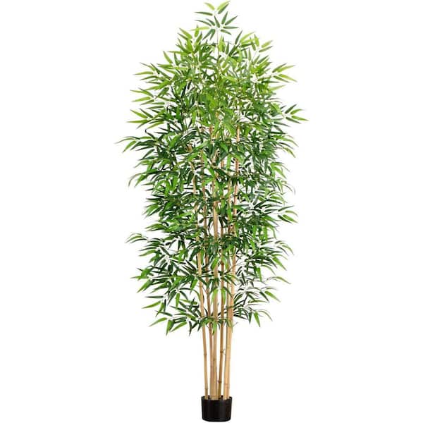 9 ft. Artificial Bamboo Tree with Real Bamboo Trunks