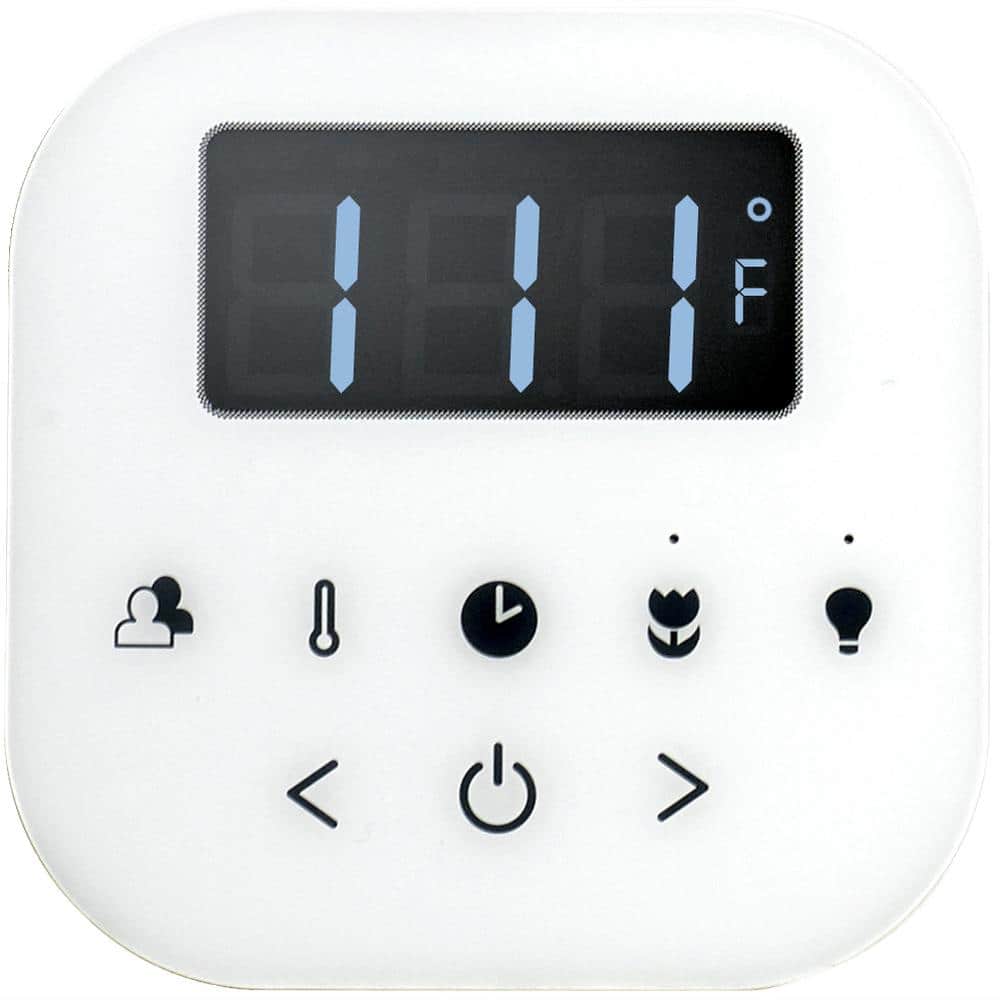 Mr. Steam AirTempo Steam Shower Control in White with Polished Nickel AIRTWHPN The Home Depot