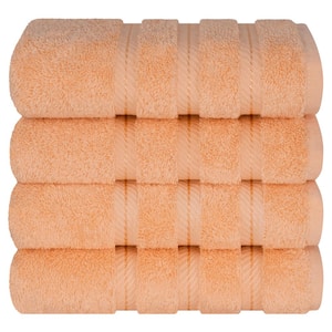 4 Piece 100% Turkish Cotton Hand Towel Set - Malibu Peach