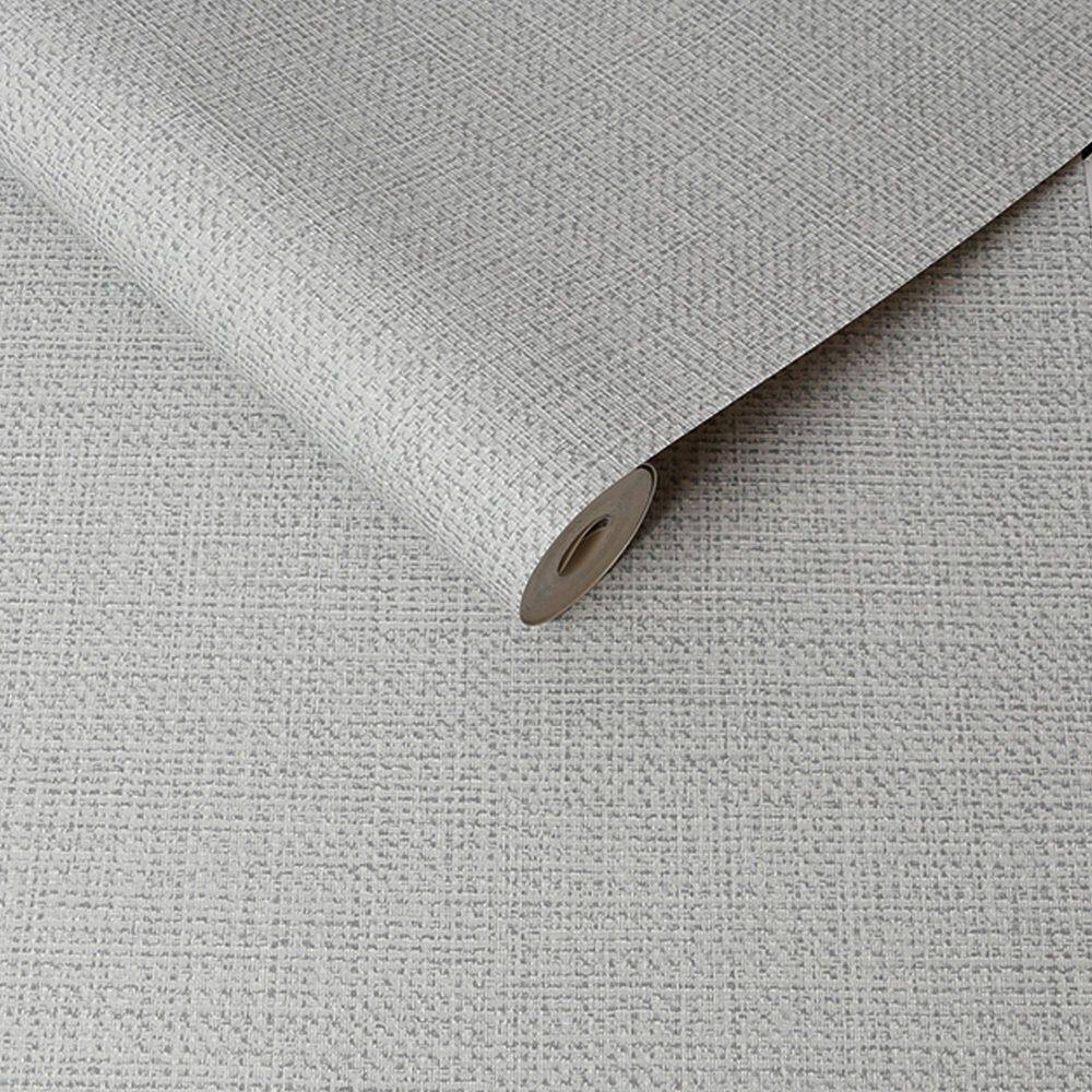Linen Flat White Non-Pasted Removable Wallpaper