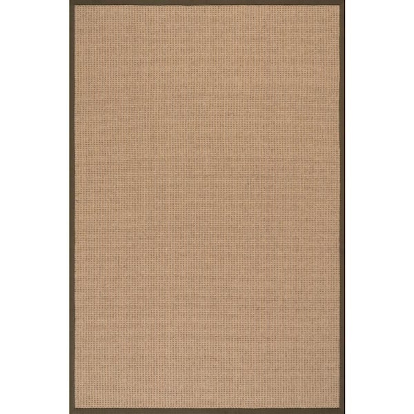 Patricia Jute and Wool Tan 6 ft. x 9 ft. Indoor Area Rug