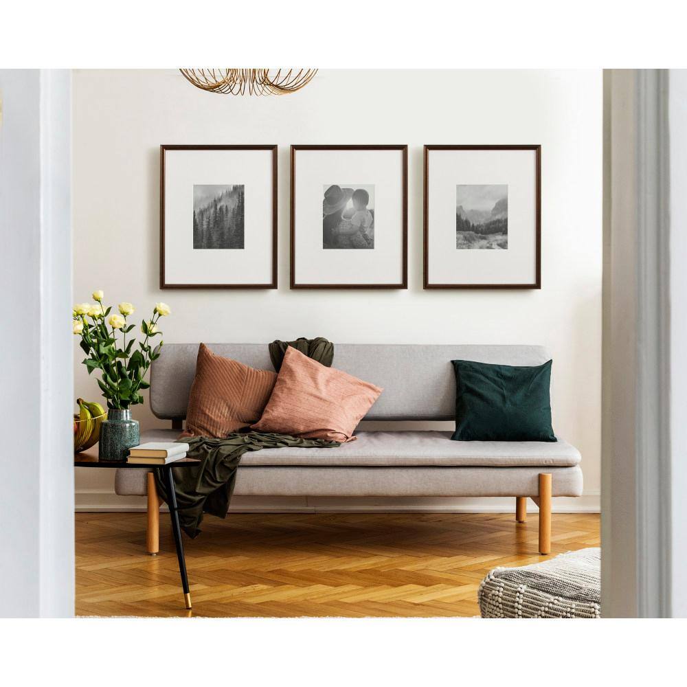 Adlynn Bronze Polystyrene 16"x20" Matted Picture Frames Set of 3