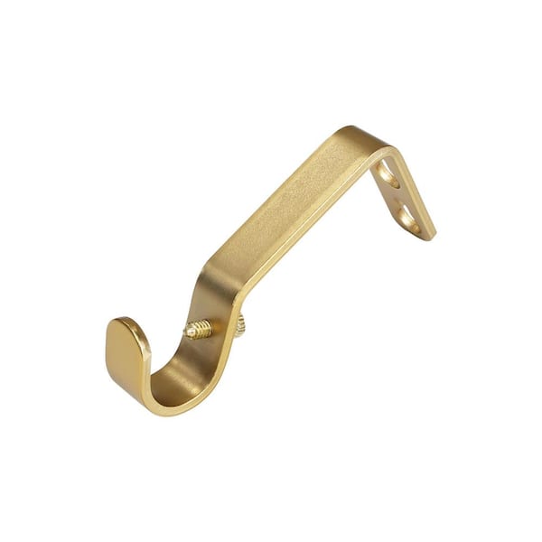 Classic Gold Steel Single Bracket 3 in. Projection Curtain Rod Bracket (Set of 4)