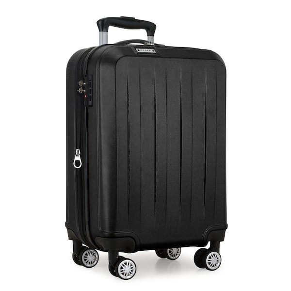 Elite Dori Expandable Carry-On Spinner Luggage, Black