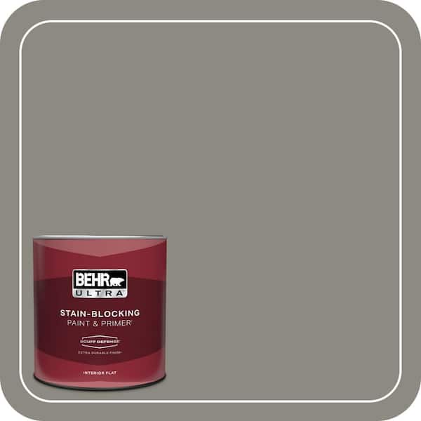 BEHR ULTRA 1 qt. #BXC-55 Concrete Sidewalk Extra Durable Flat Interior Paint & Primer