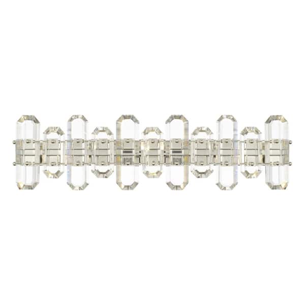 Crystorama Bolton 25 in. 3-Light Polished Nickel Vanity Light