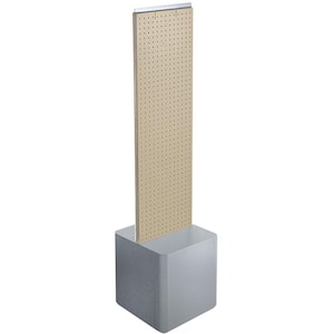 54 in. H x 13.5 in. W 2-Sided Pegboard Floor Display on Silver Studio Base