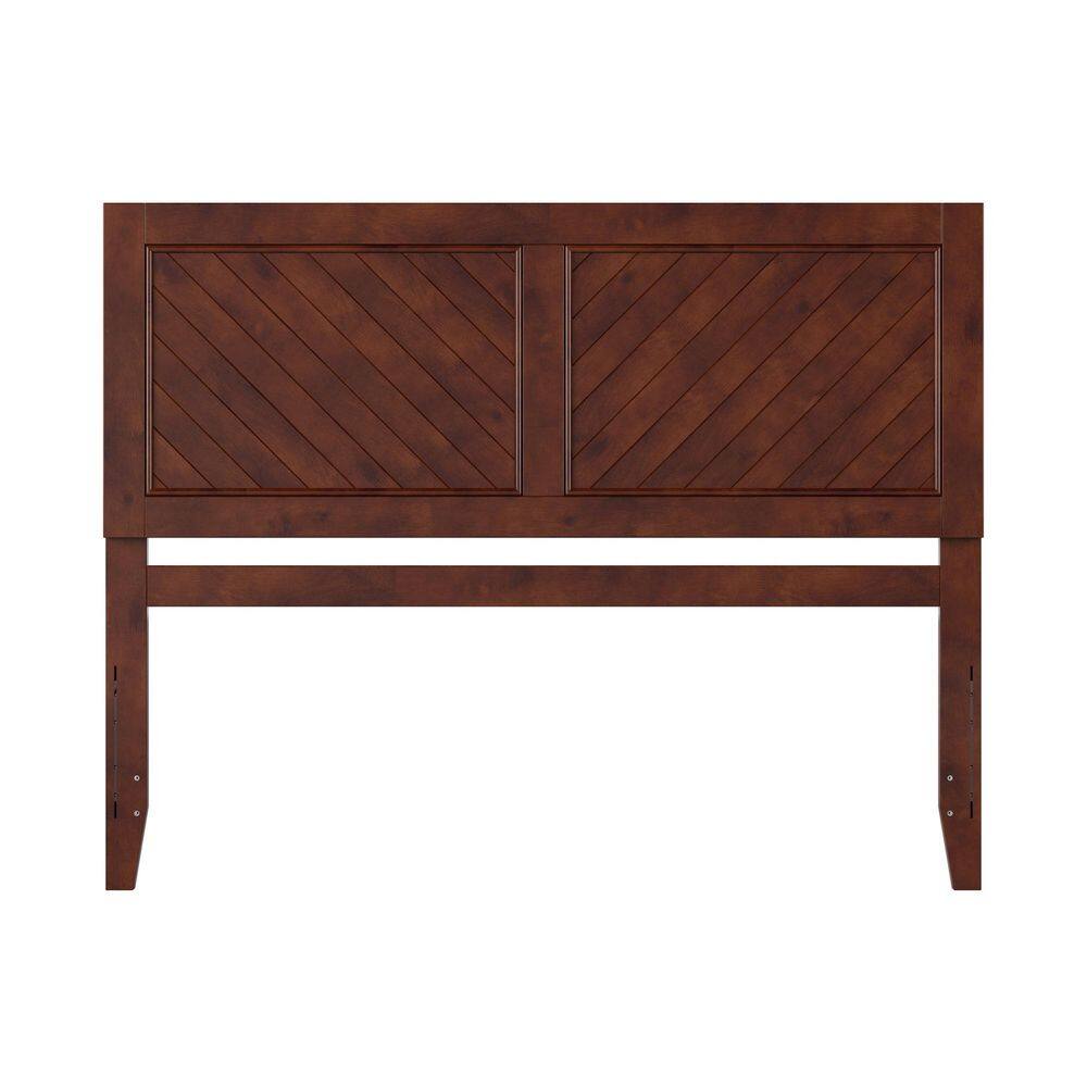 Canyon Walnut Queen Wood Headboard with USB Charger