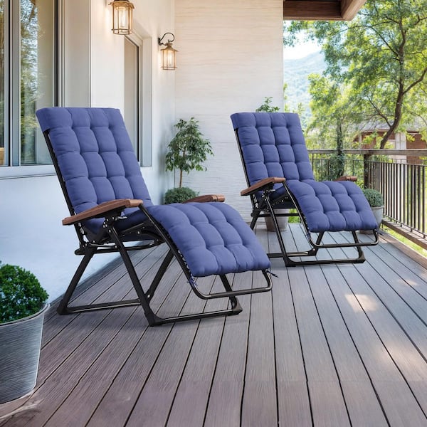 PURPLE LEAF Oversized Zero Gravity 2 Piece Metal Outdoor Chaise