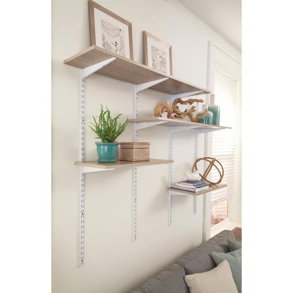 Rubbermaid Twin Track Upright Wall Shelving System, 47.5-Inch