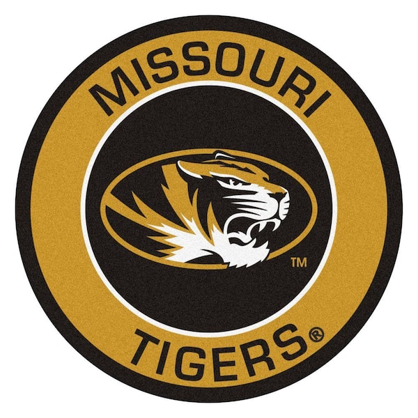 FANMATS NCAA University of Missouri Gold 2 ft. x 2 ft. Round Area Rug ...