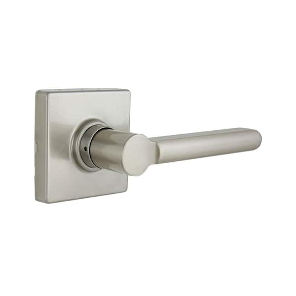 Defiant Tonbridge Satin Nickel Hall/Closet Door Lever with Square Rose