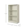 StyleWell 43 in. Black 3-Shelf Basic Bookcase with Adjustable