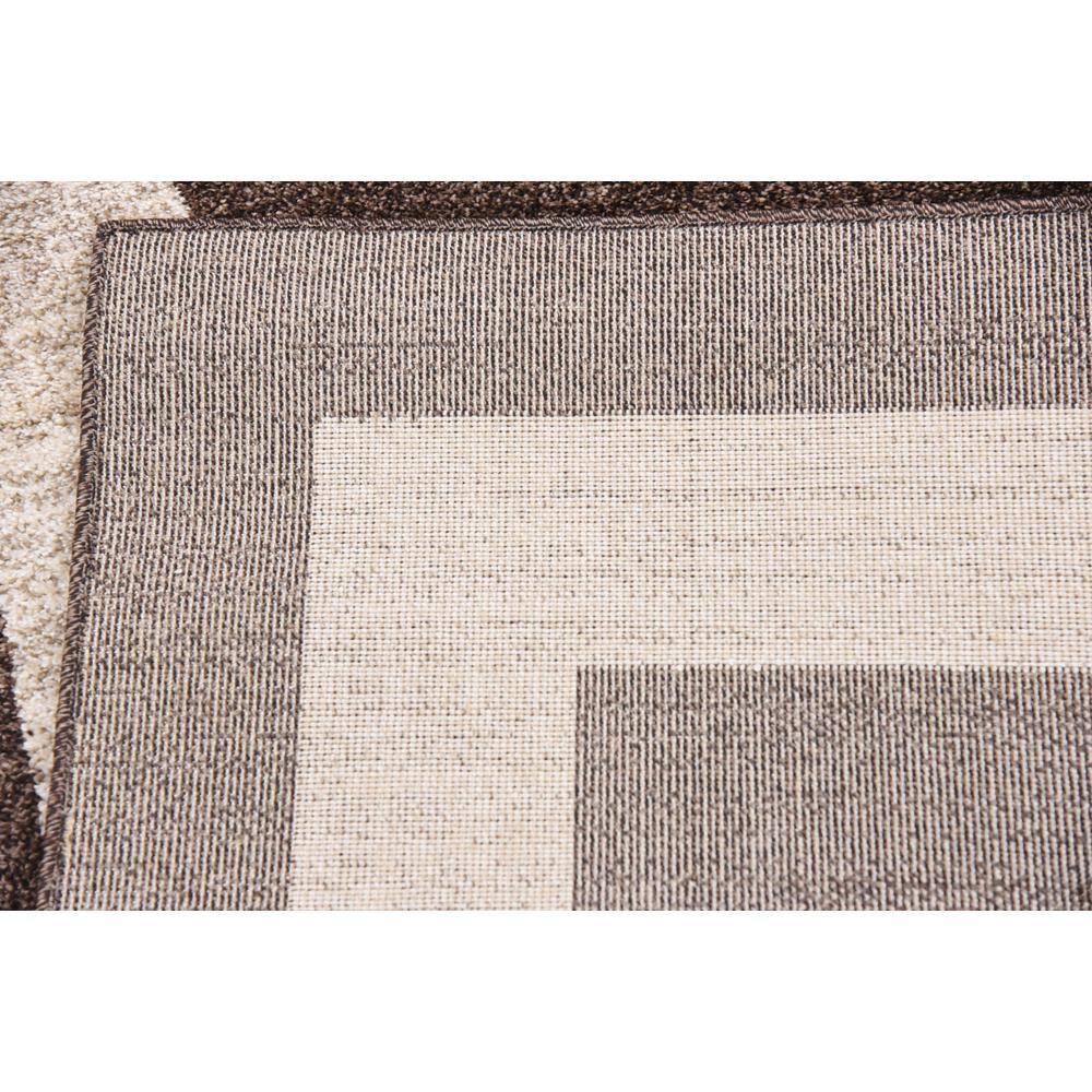 Brown/Ivory Tufted Easy-Care Synthetic Area Rug 6' x 9'