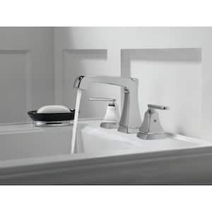 Ashlyn 8 in. Widespread 2-Handle Bathroom Faucet with Metal Drain Assembly in Chrome