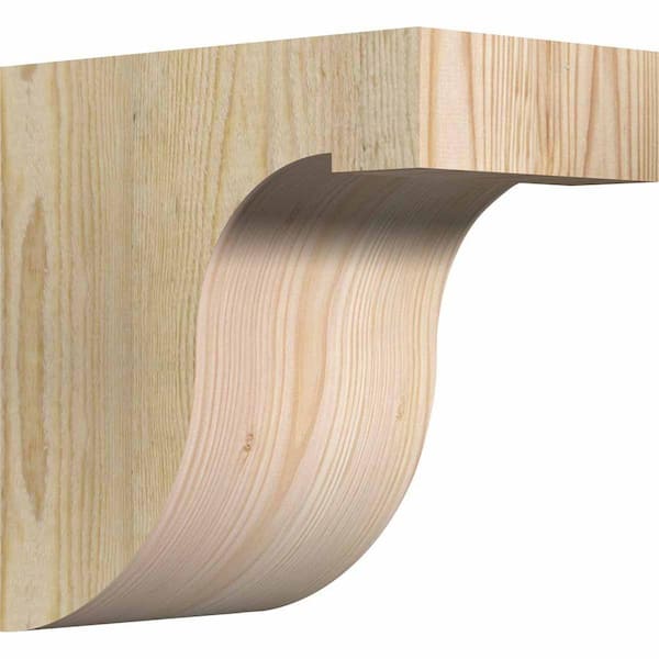 Ekena Millwork 6 in. x 10 in. x 10 in. Douglas Fir Del Monte Rough Sawn Corbel
