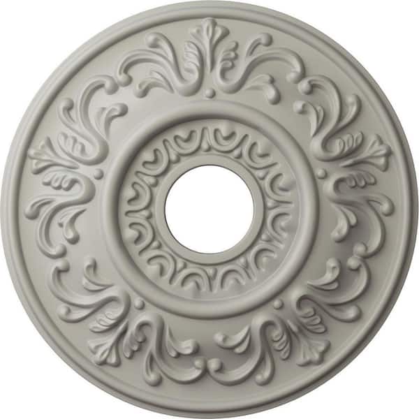 Ekena Millwork 1 in. x 18 in. x 18 in. Polyurethane Valletta Ceiling Medallion, Pot of Cream