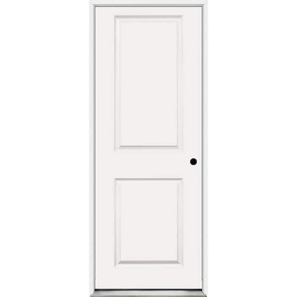 Steves & Sons 32 in. x 96 in. 2P Sqtp LHIS Primed Composite 20Min Fire-Rated House-to-Garage Single Prehung Interior Door w/Nkl Hinge