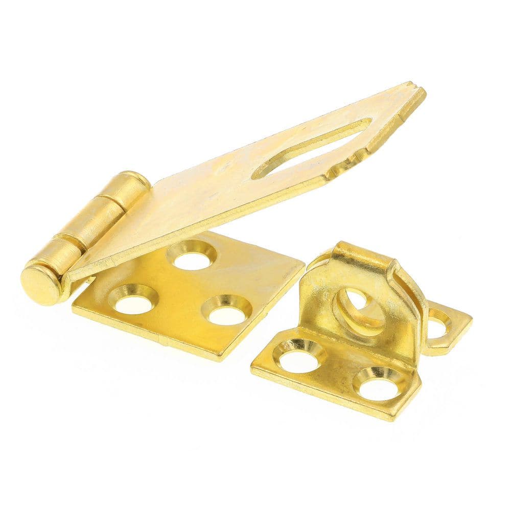Door and Gate, Safety Hasp Hinge Latch with Fixed Staple 2-1/2 inch with Screws, Brass Plated (Single Pack) price history on PriceWatchPro