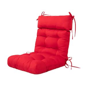 Adirondack Cushions, 43x21x4"Wicker Tufted Cushion for Outdoor High Back Chair, Indoor/Outdoor Patio Furniture (Red)