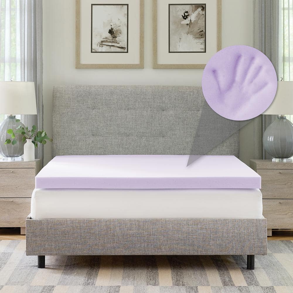 Lavender Scented Twin XL Memory Foam Mattress Topper