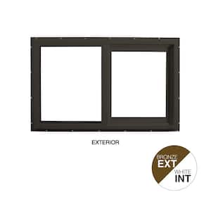59.5 in. x 35.5 in. Select Series Vinyl Horizontal Sliding Left Hand Bronze Window with White Int, HP2+ Glass and Screen