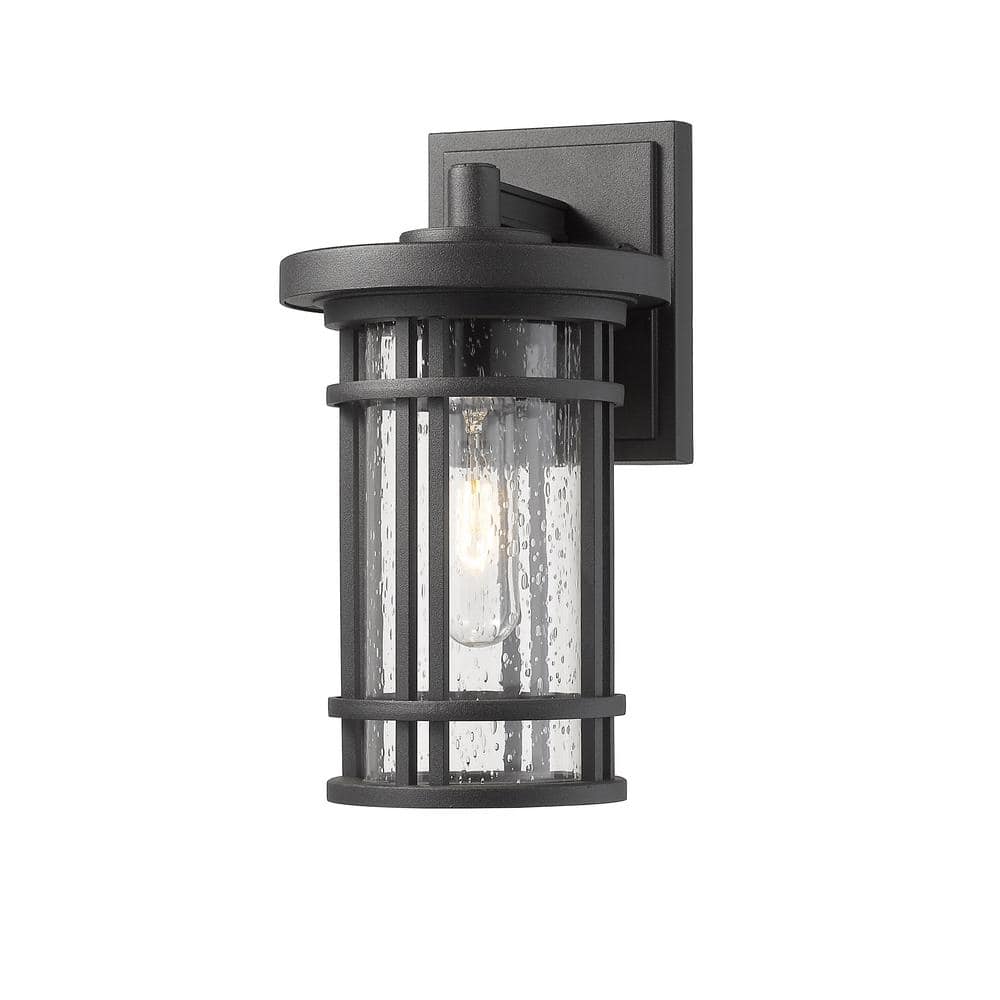 Jordan Black Outdoor Hardwired Lantern Wall Sconce with No Bulbs ...