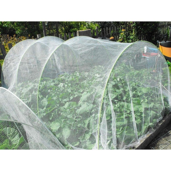 Ecover 6.5 x 10 Garden Netting Mesh Fabric Net Screen for Protecting Plants Vegetables Flowers Fruits White 