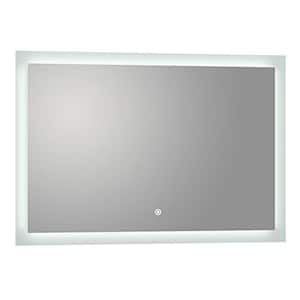 Puralite 48 in. x 30 in. Frameless LED Wall Mounted Backlit Vanity Mirror with Built-In Dimmer