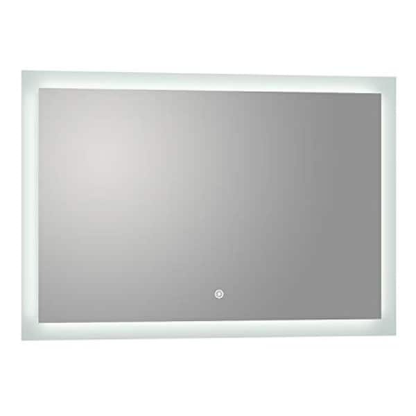 ARPELLA Puralite 48 in. x 30 in. Frameless LED Wall Mounted Backlit Vanity Mirror with Built-In Dimmer
