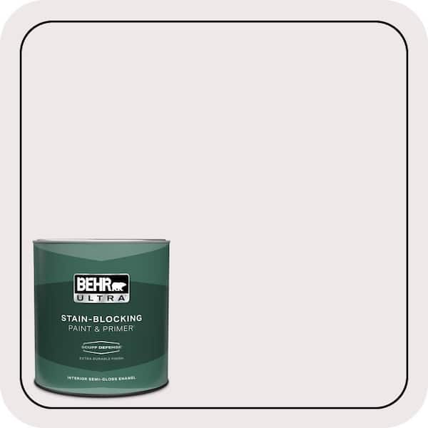BEHR ULTRA 1 qt. #PR-W04 Opulent Opal Extra Durable Semi-Gloss Enamel Interior Paint & Primer