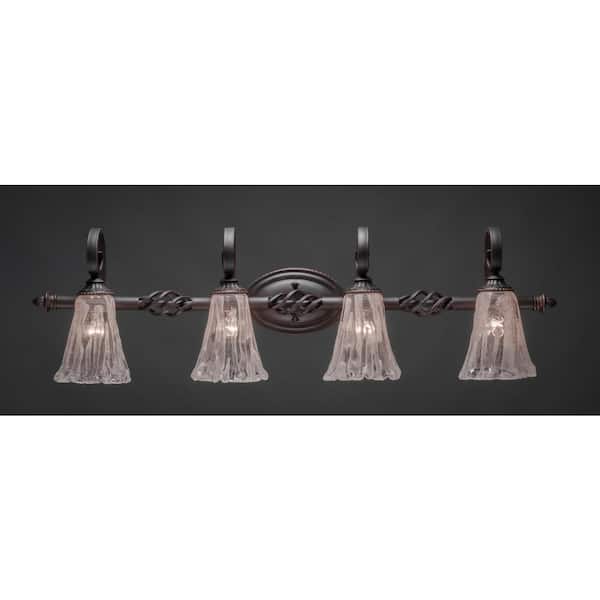 Unbranded Bridgewater 39.5 in. 4-Light Dark Granite Vanity Light
