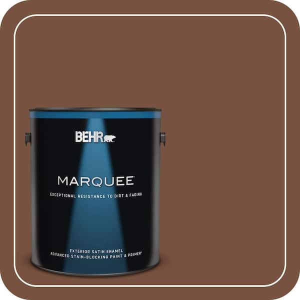 BEHR MARQUEE 1 gal. #240F-7 Root Beer Satin Enamel Exterior Paint & Primer