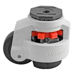 GD Series 3 in. Nylon Swivel Iconic Ivory M16 Stem Mounted Leveling Caster with 1650 lb. Load Rating