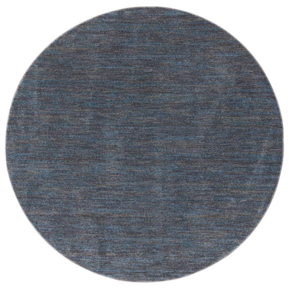Lasa 4 ft. x 4 ft. Blue/Gray Distressed Striped Round Area Rug price history on PriceWatchPro