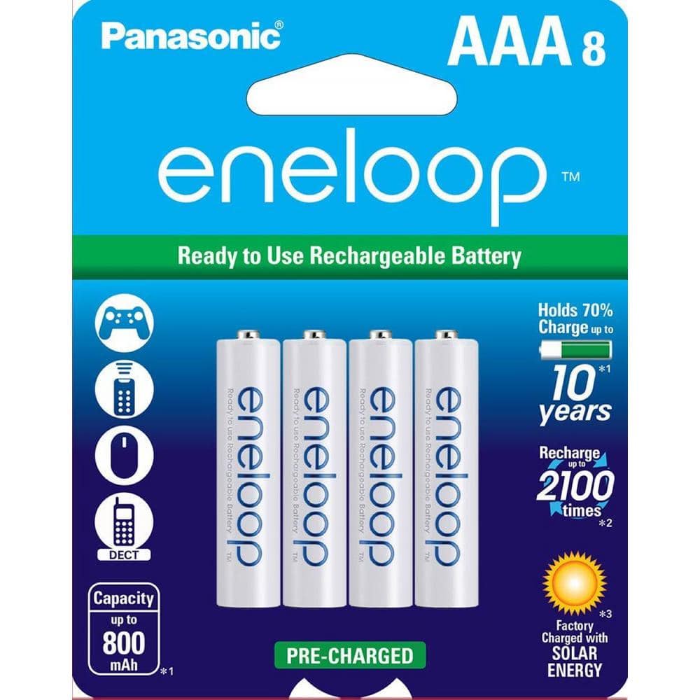 Panasonic Eneloop NiMH Battery, AAA - 8 count