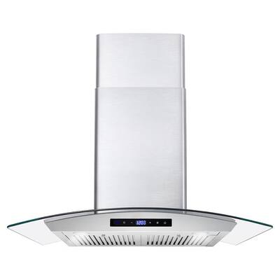 Cosmo 30 in. Ducted Wall Mount Range Hood in Stainless Steel with LED ...