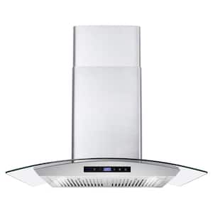30 in. Ducted Wall Mount Range Hood in Stainless Steel with Touch Controls, LED Lighting and Permanent Filters