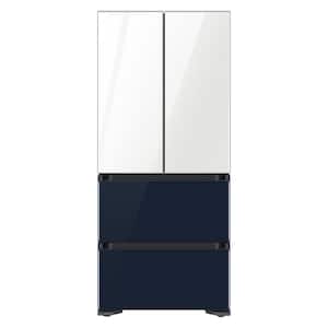 17.3 cu. ft. Kimchi and Beverage 4-Door French Door Refrigerator in Clean Navy and White
