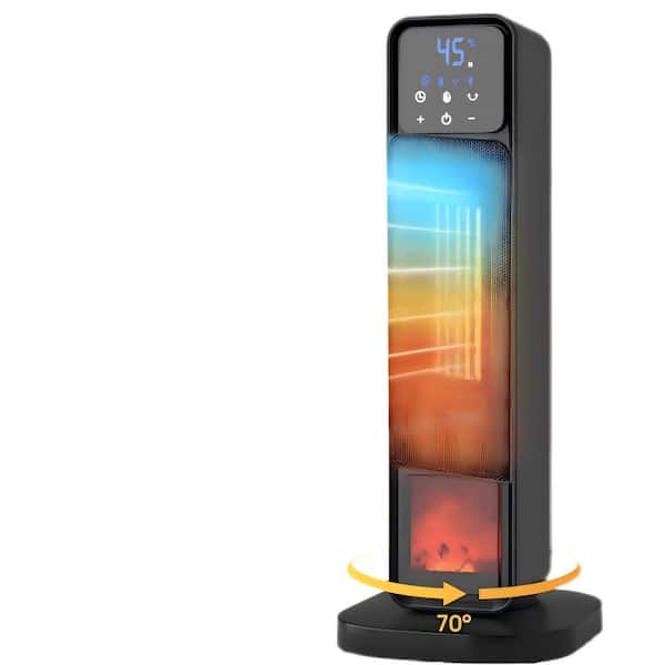 Indoor/Outdoor Oscillating Ceramic Tower Space Heater with Heating and Fan Modes