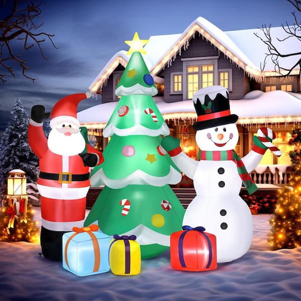 6.2 ft Snowman, Santa & Tree Combo Inflatable