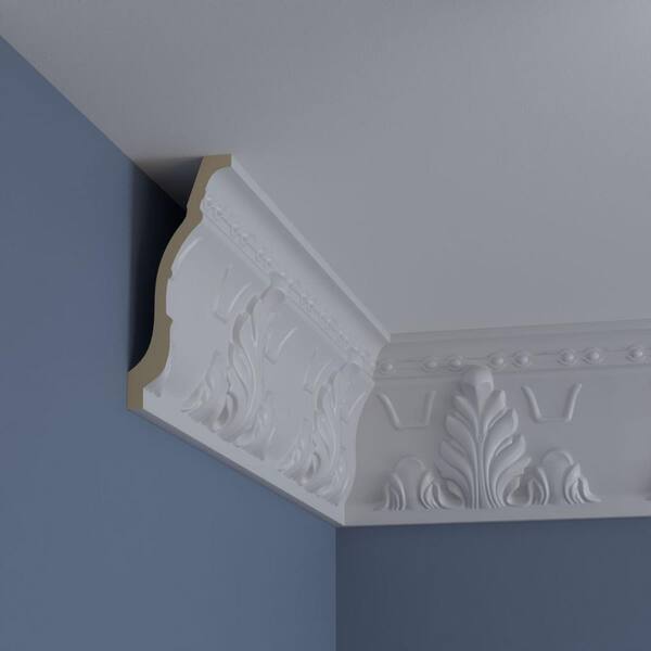 Ekena Millwork 3-3/4 in. x 9-1/4 in. x 94-1/2 in. Polyurethane Alexandria Crown Moulding