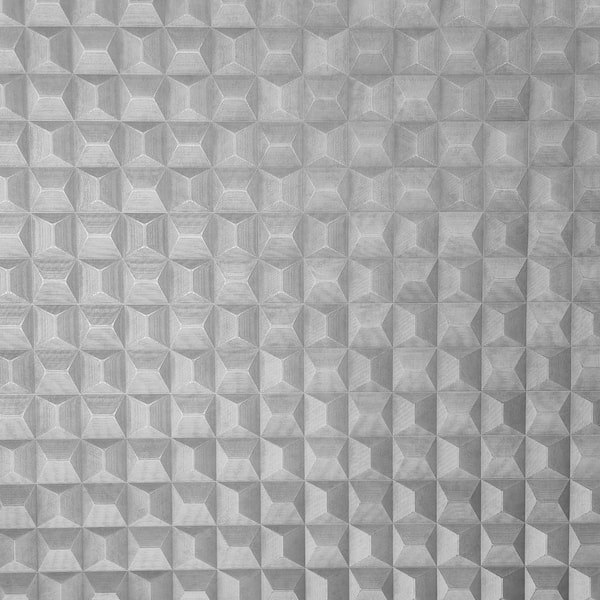 Romero Grey 3D Geometric Wallpaper Sample