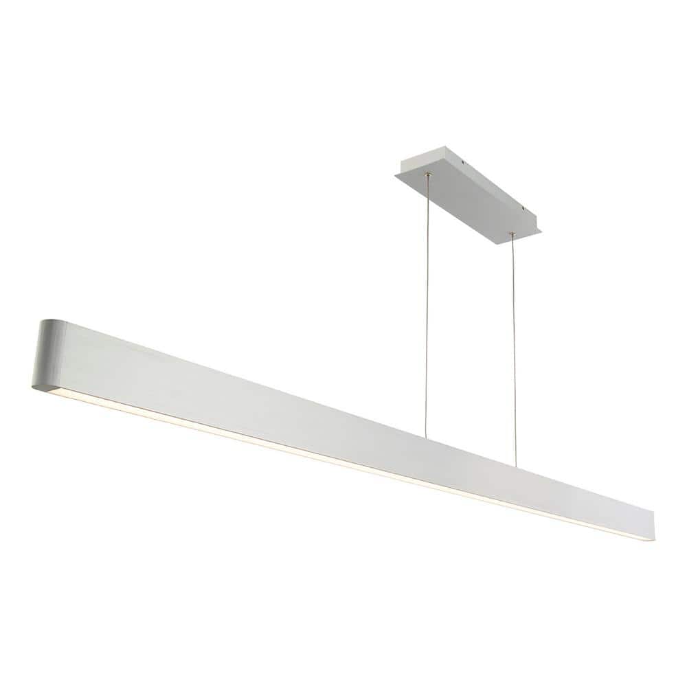 Volo 75 in. 640-Watt Equivalent Integrated LED Brushed Aluminum Pendant with Acrylic Shade price history on PriceWatchPro