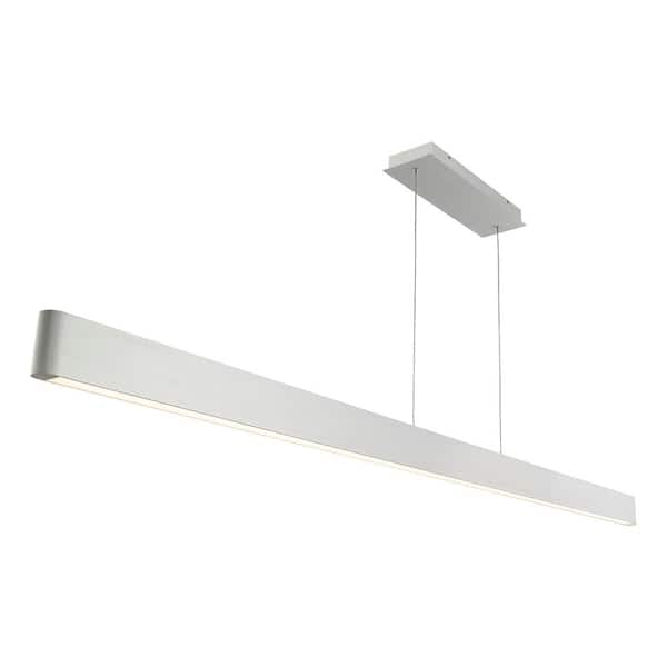 WAC Lighting Volo 75 in. 640-Watt Equivalent Integrated LED Brushed Aluminum Pendant with Acrylic Shade