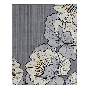 NICOLE MILLER NEW YORK Flora Grandeur Bloom Handcrafted Wool Area Rug ...