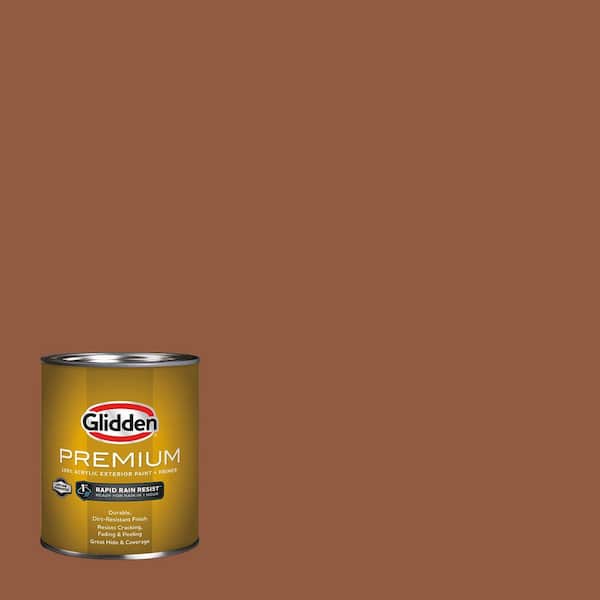 Glidden Premium 1 qt. PPG1068-7 Spiced Cider Semi-Gloss Exterior
