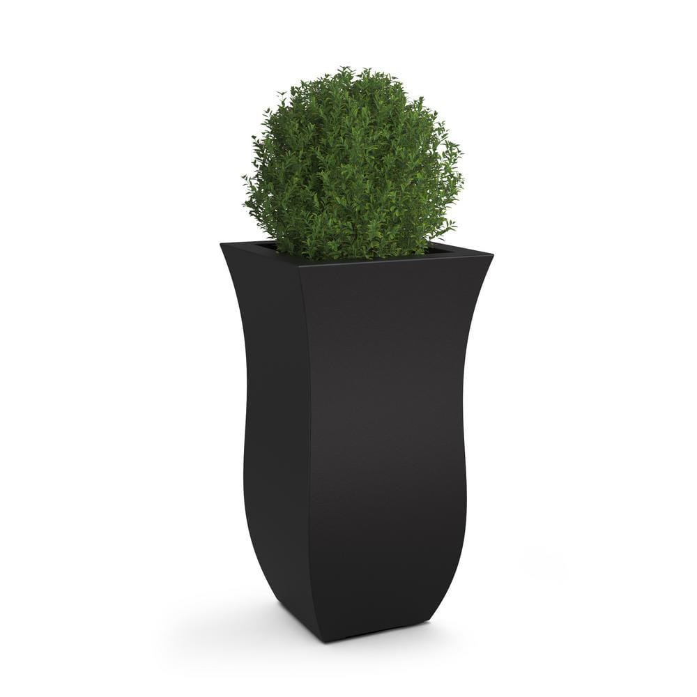 Valencia 30" Black Tall Polyethylene Outdoor Planter