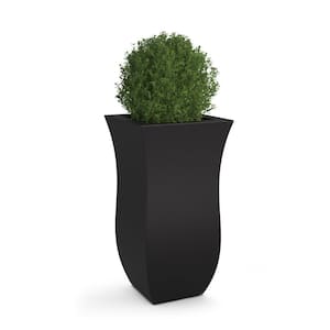 Valencia 30 in. Tall Black Polyethylene Planter