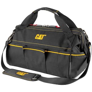 16 in. 14-Pocket Tech Wide Mouth Tool Bag in Black